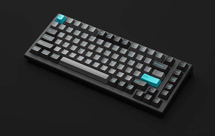 TNC Store Bàn phím cơ MonsGeek MG75 Black Cyan